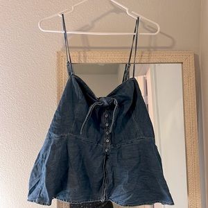 Denim tank blouse